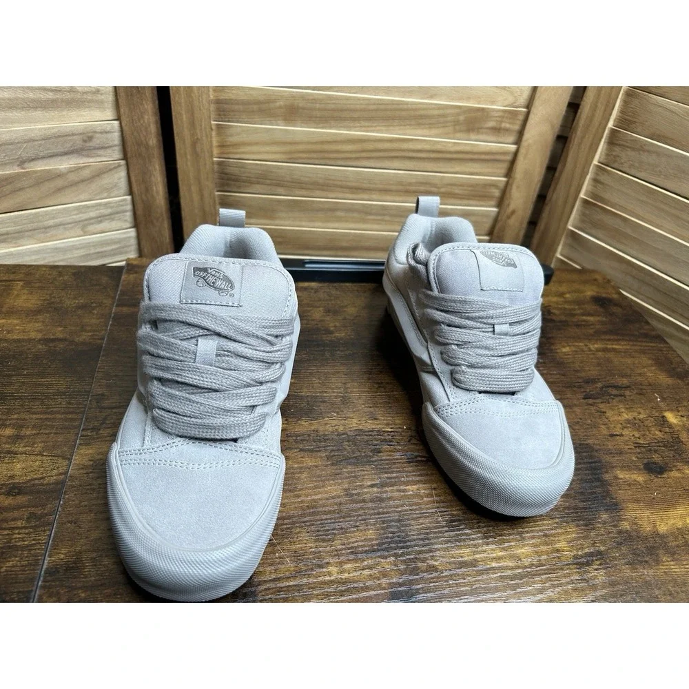 Vans Knu Skool Unisex Gray Low Top Lace Up Casual Sneakers Street Style - Picture 7 of 9